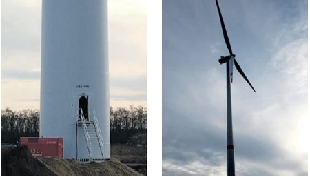 LKW erweitern Windpark in Deutschland