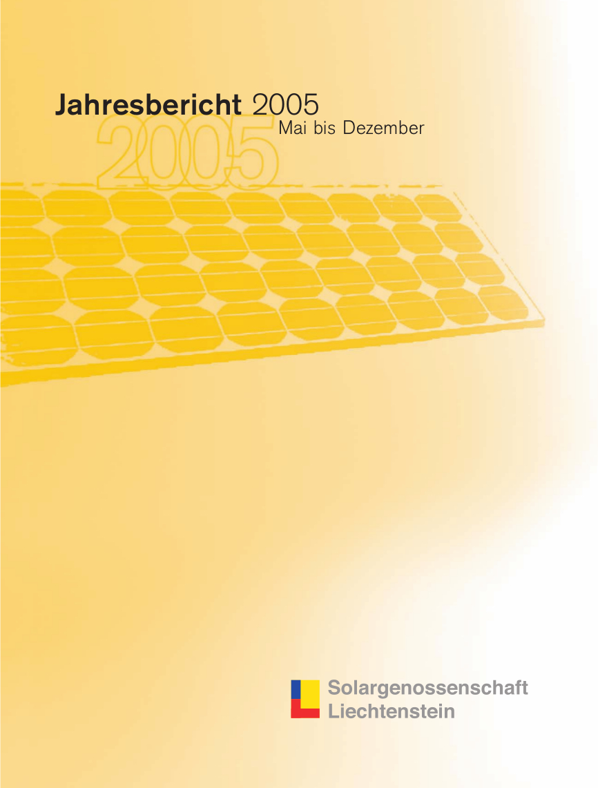 Jahresbericht 2005 (Mai – Dezember)