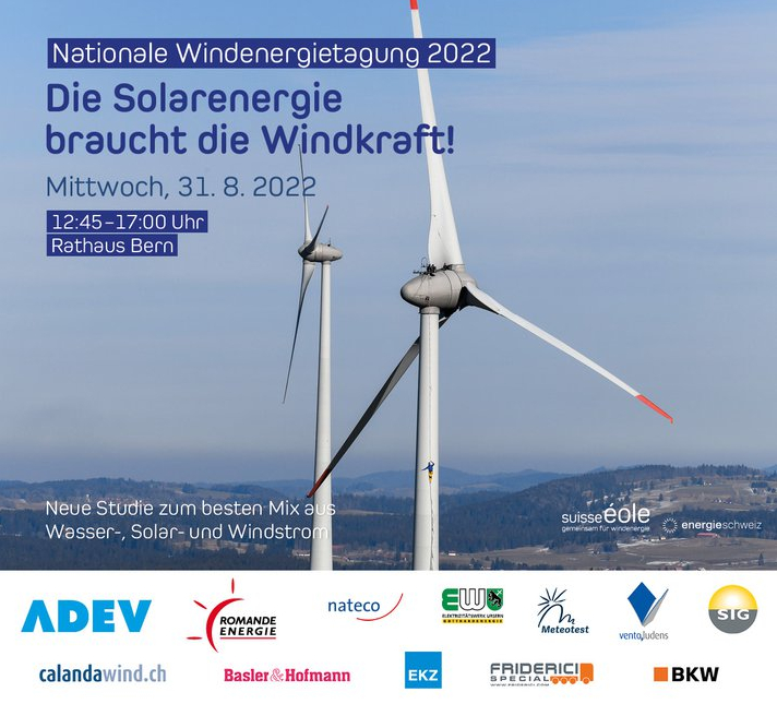 Nationale Windenergietagung 2022: Die Solarenergie braucht die Windenergie
